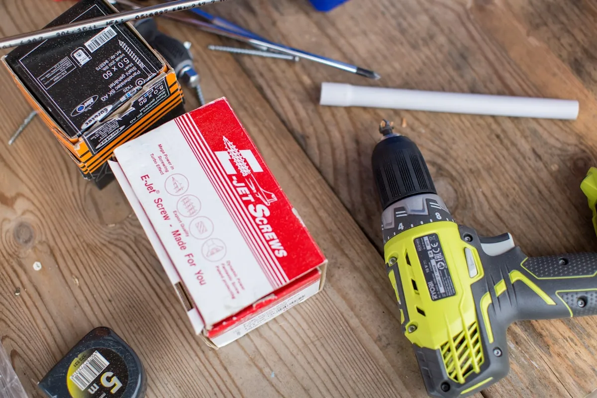 Industrial drill on a workbench